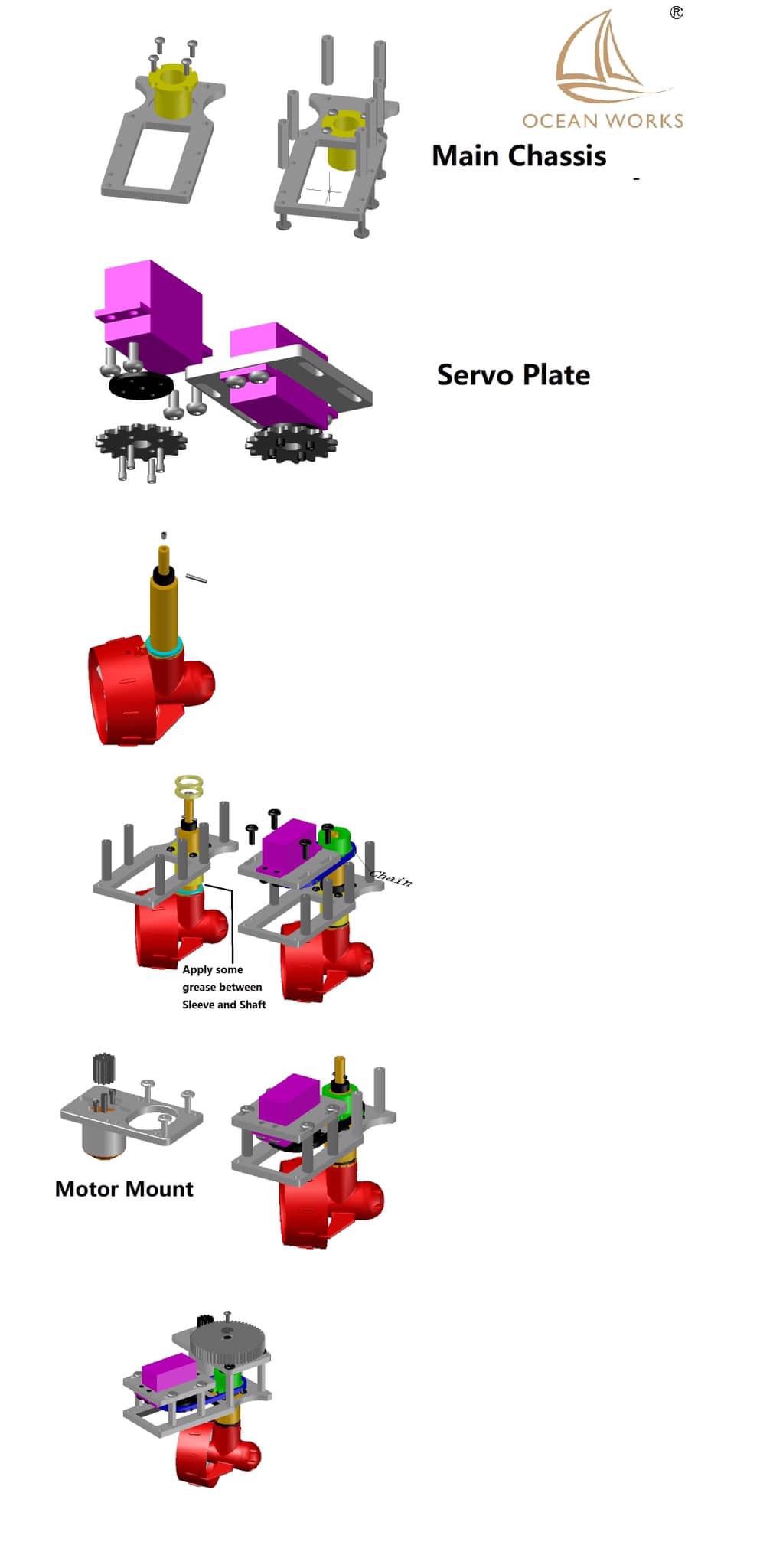 Schottel Thruster (Z-Drive) Propulsion Combo set 60mm - Image 2