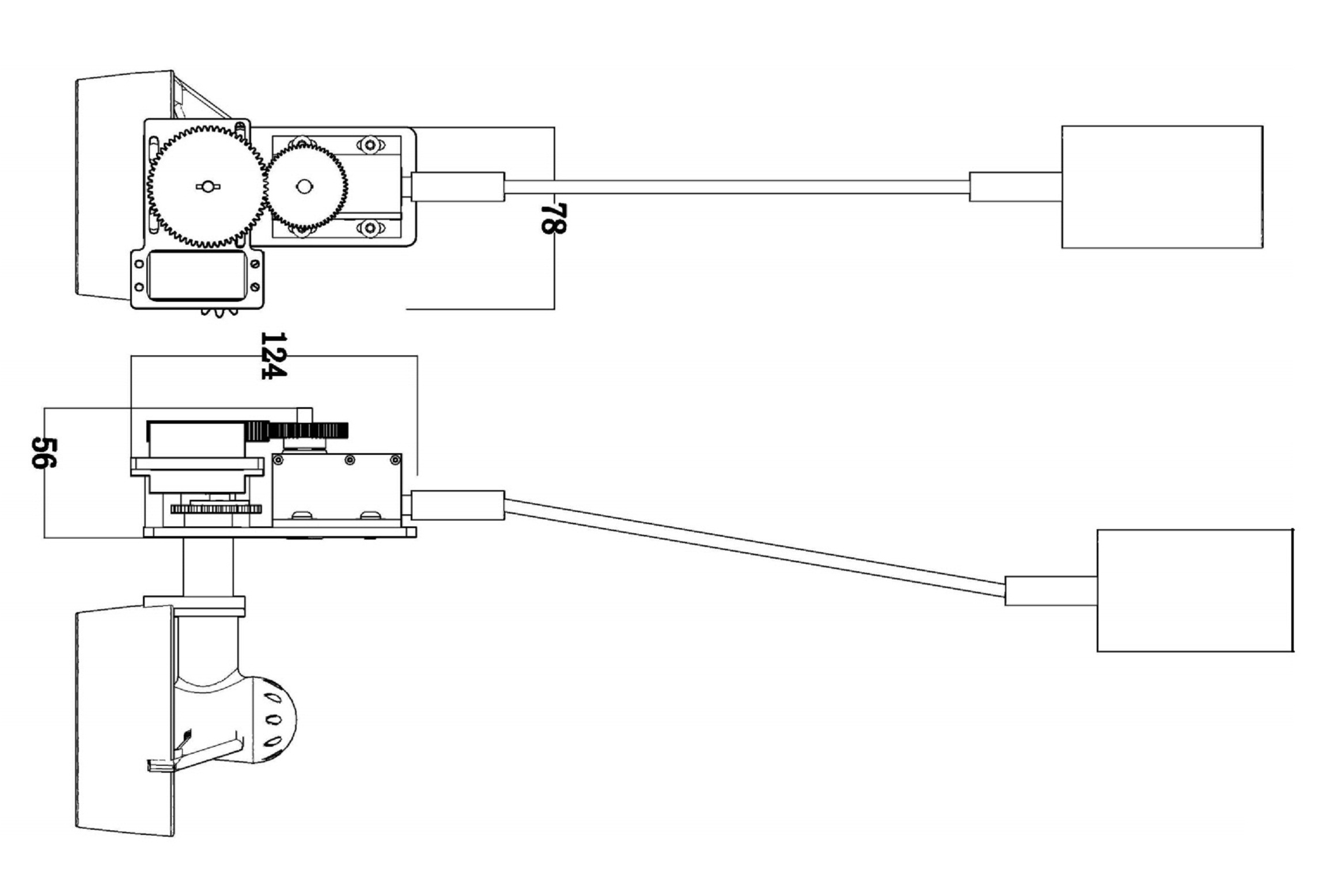 Z-Peller Azimuth (Z-Drive) Propulsion Combo set 60mm (Shaft Transmission) No Motor - Image 5